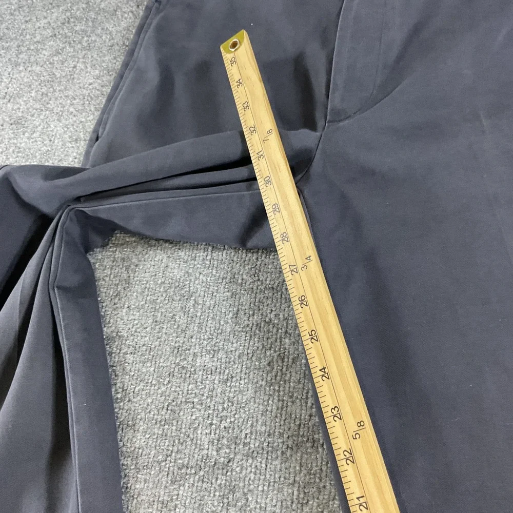 Orvis Trim Fit Chino Pants Mens 32x30 Gray Cotton Flat Front Casual Khaki